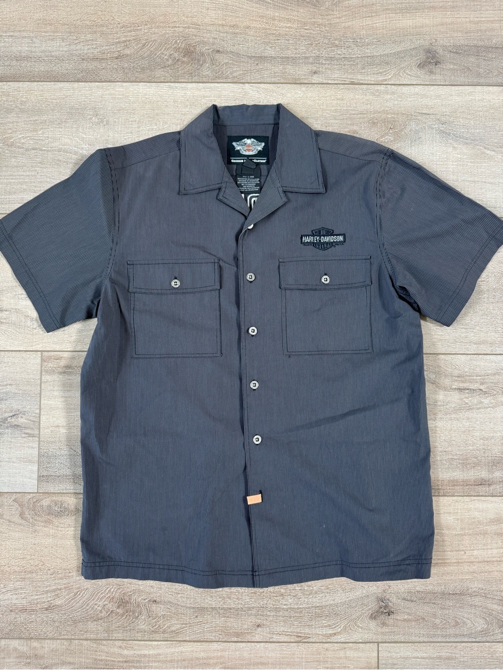 Harley-Davidson Short Sleeve Work Shirt in Charcoal Gray